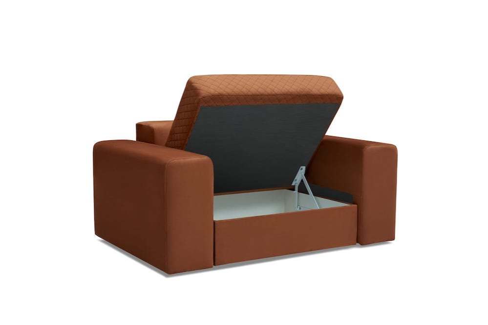 Кресло-диван «Даллас» иск.замша Terrakota