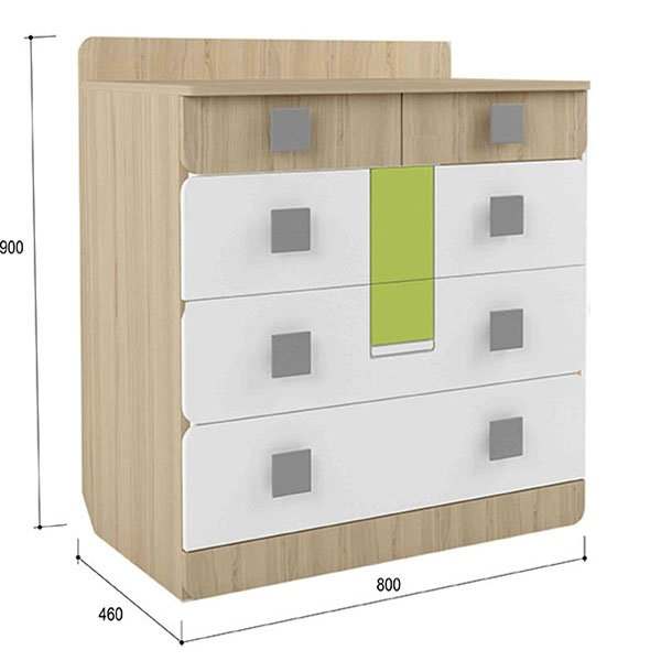 Комод «Стиль» 9.1, Лайм, глубина 46 см