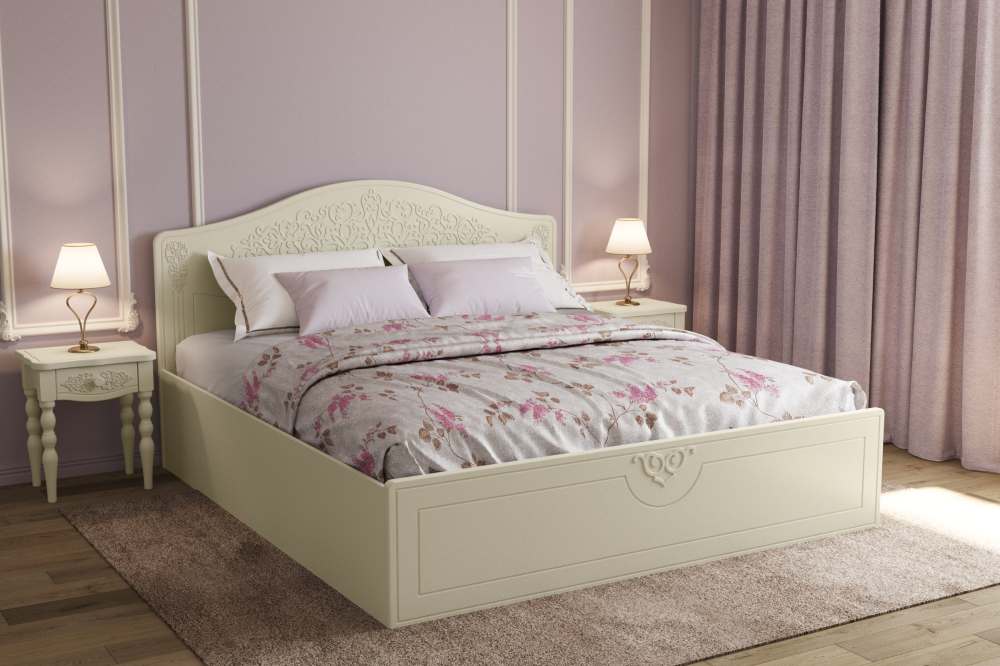 Кровать с подъемным механизмом 1800 «Ассоль плюс» АС-61 Ваниль