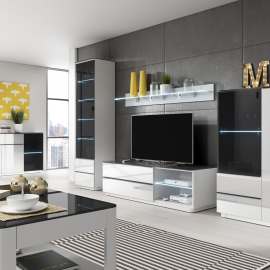 Гостиная «Togo» Белый ламинат/стекло