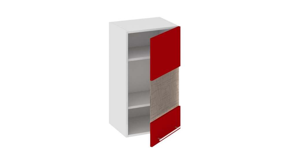 Шкаф навесной со стеклом «Ассорти» В_72-40_1ДРс(Б) Вишня правый