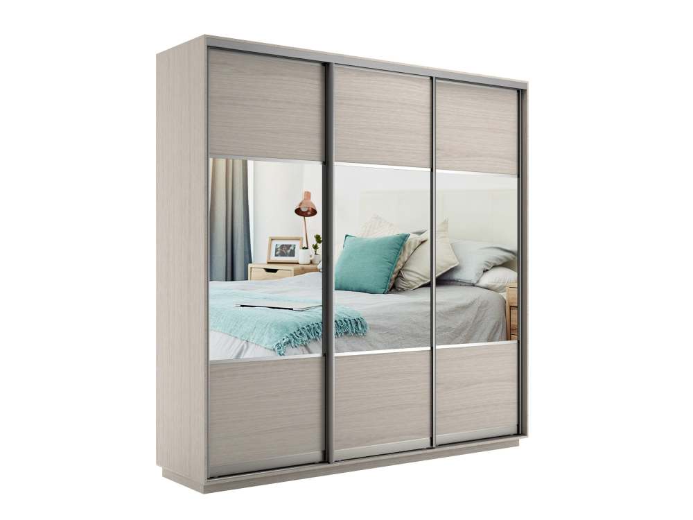 Трехдверный шкаф-купе «Экспресс 45 Трио» Комби Шимо светлый, ширина 180/210/240 см