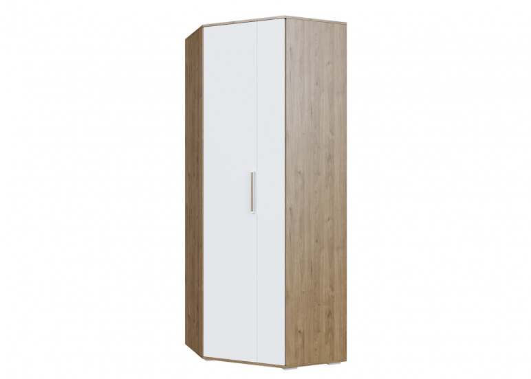 Шкаф угловой «Гарвард» Гикори темный/Белый