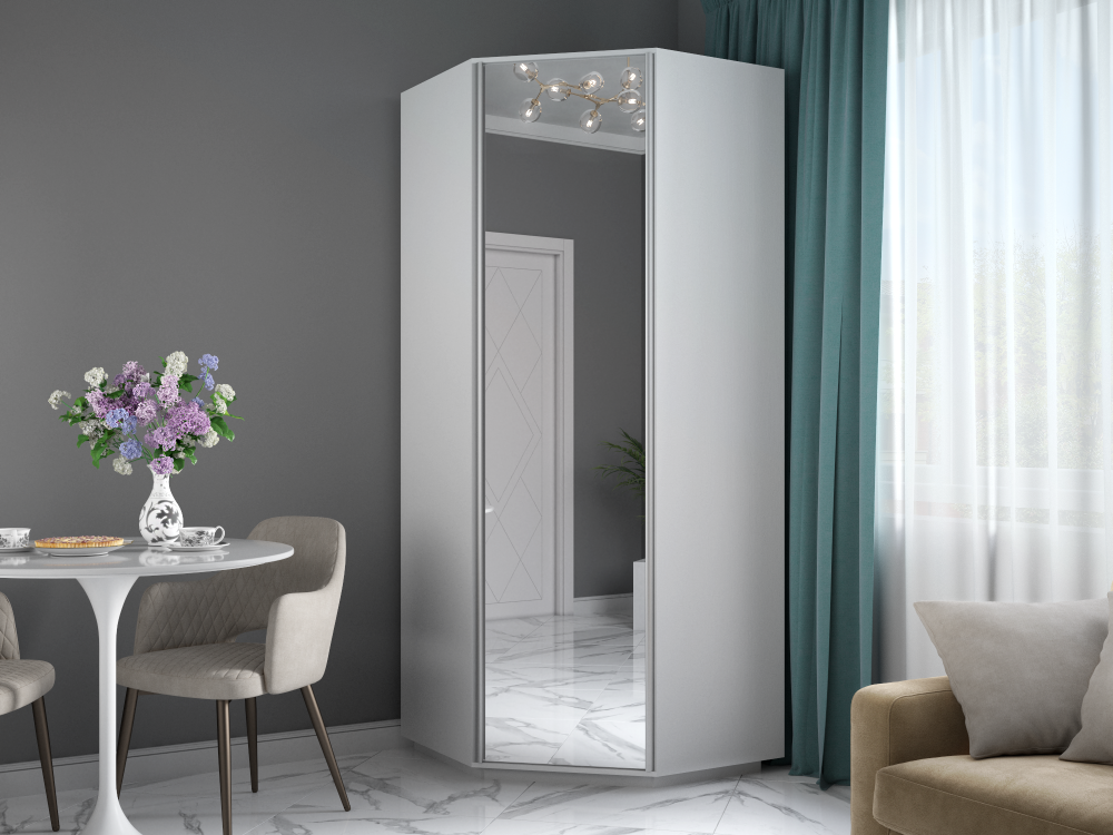 Угловой шкаф «Экспресс» 2400 Белый снег