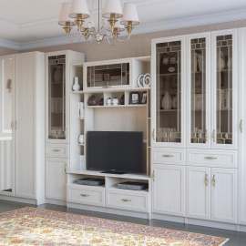 Модульная гостиная «Вега» Сосна Карелия вариант 4