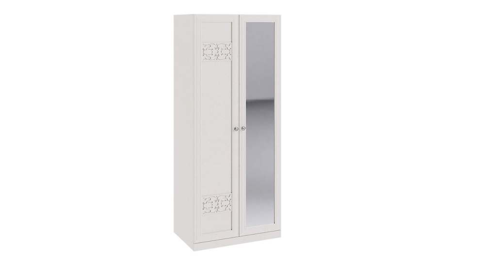 Шкаф для одежды «Саванна» с 1-ой глухой и 1-ой зеркальной дверями