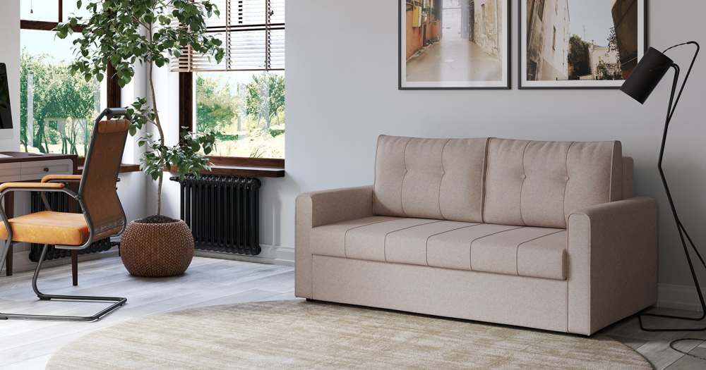 Диван-кровать «Лео» ТД 345 Купер 03 жаккард бежевый