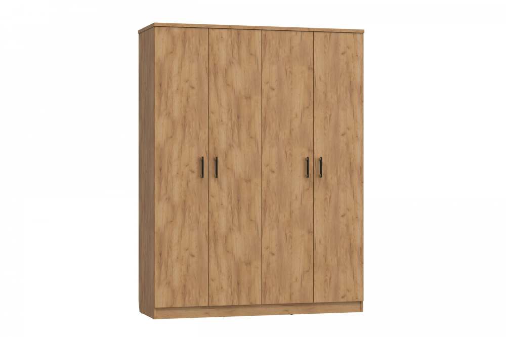 Шкаф четырехдверный для одежды «Виктория» ВИ-10 дуб крафт золотой