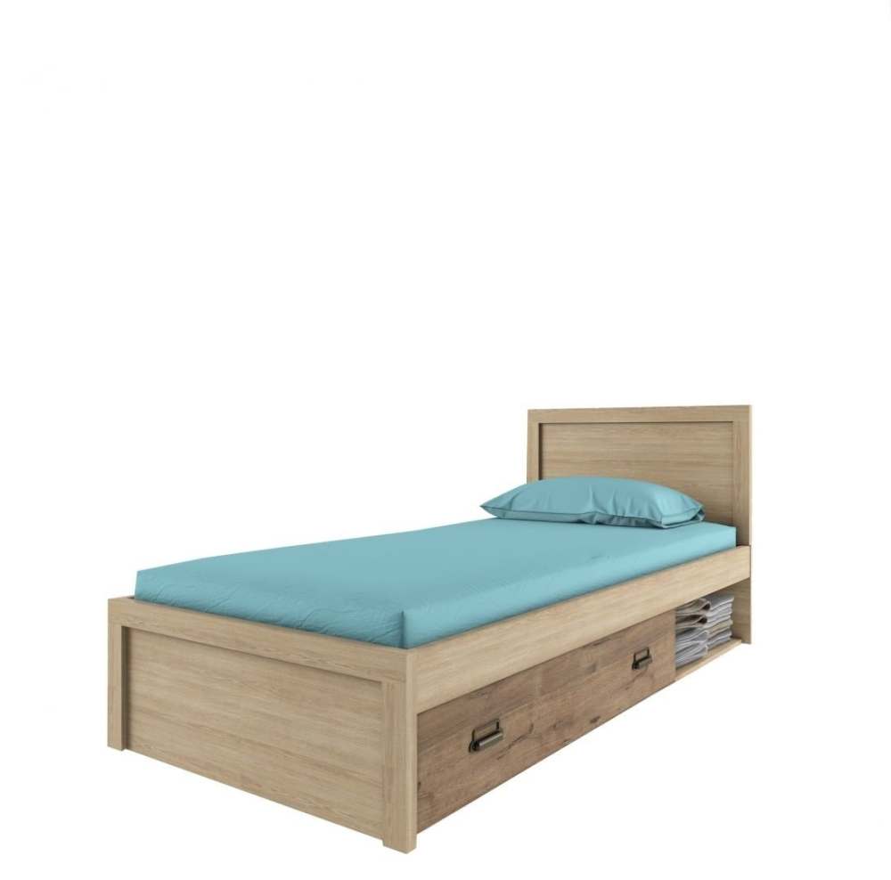 Кровать «Дизель» 90/D1 Дуб мадура/Веллингтон