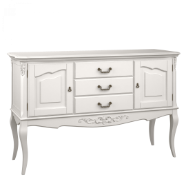 Стол-консоль «B907» 2 распашных фасада, цвет слоновая кость, 1560x520x965 мм