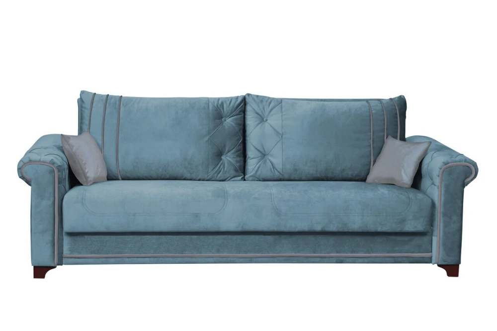 Диван-кровать «Милан» Велюр катания дасти блю/велюр катания стилл