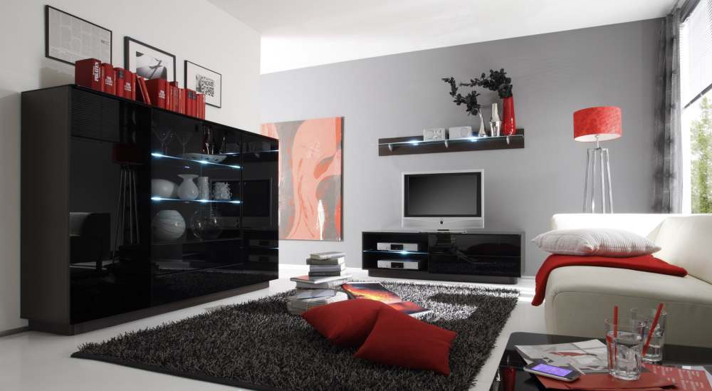 Гостиная «Togo» 22XTRT Венге/Черное стекло