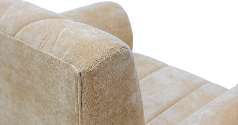 Кресло «Роуз» ТК 258 Велюр В-11 желто-песочный