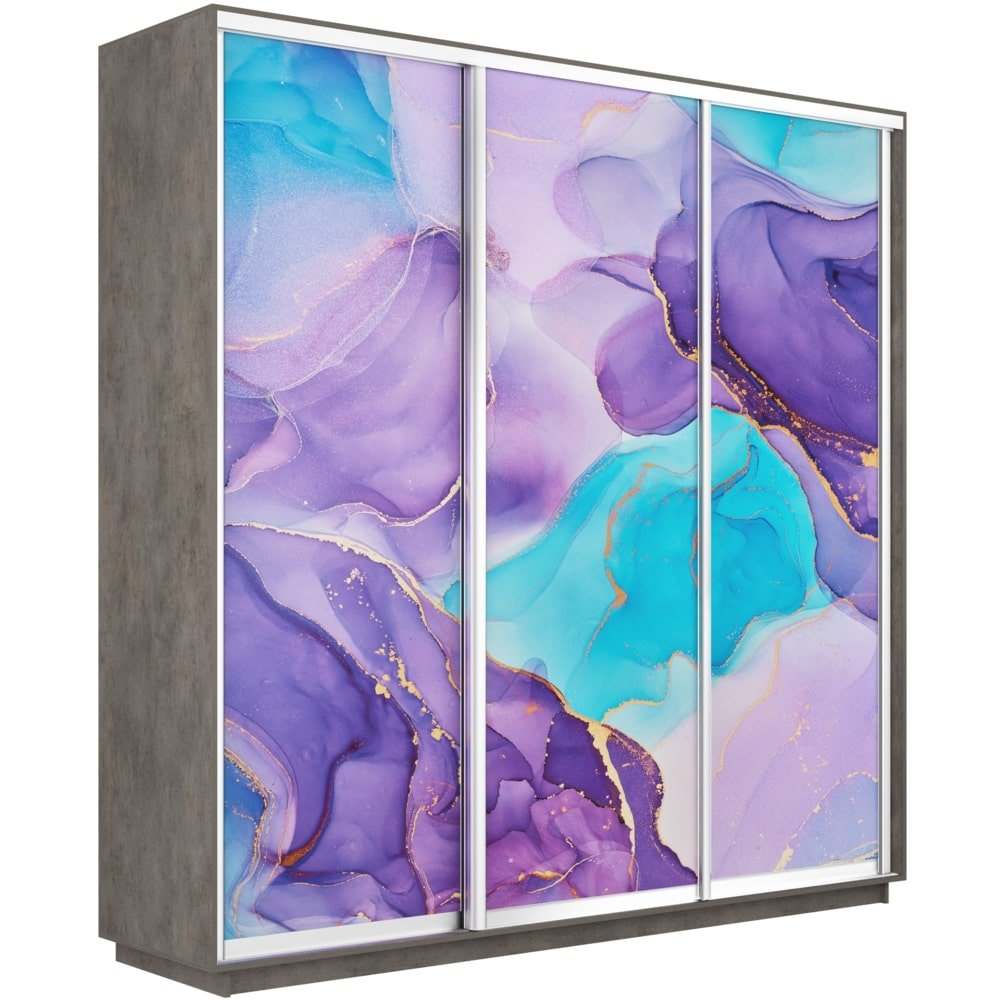 Шкаф-купе «Экспресс Трио» 2200 Фото 1002 бетон