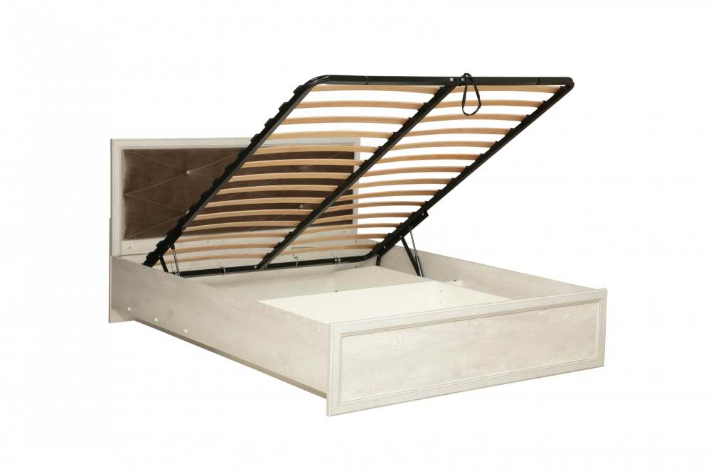 Кровать «Сохо» 1600 Бетон пайн белый/бетон пайн патина