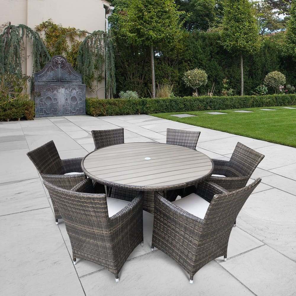 Обеденный комплект плетеной мебели «AFM-190 » Brown/Light 6Pcs