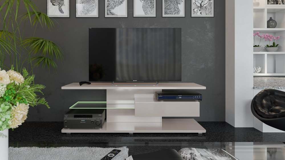 Тумба ТВ тип 1 «Diamond» (Бежевый глянец)