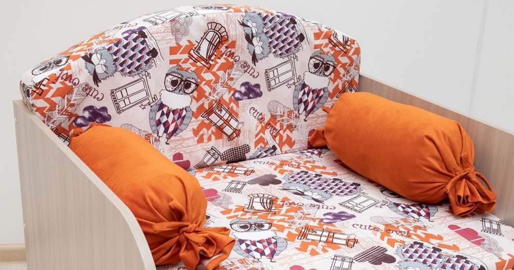 Детский диван-кровать «Антошка 1» 01/1 Канваз филин манго