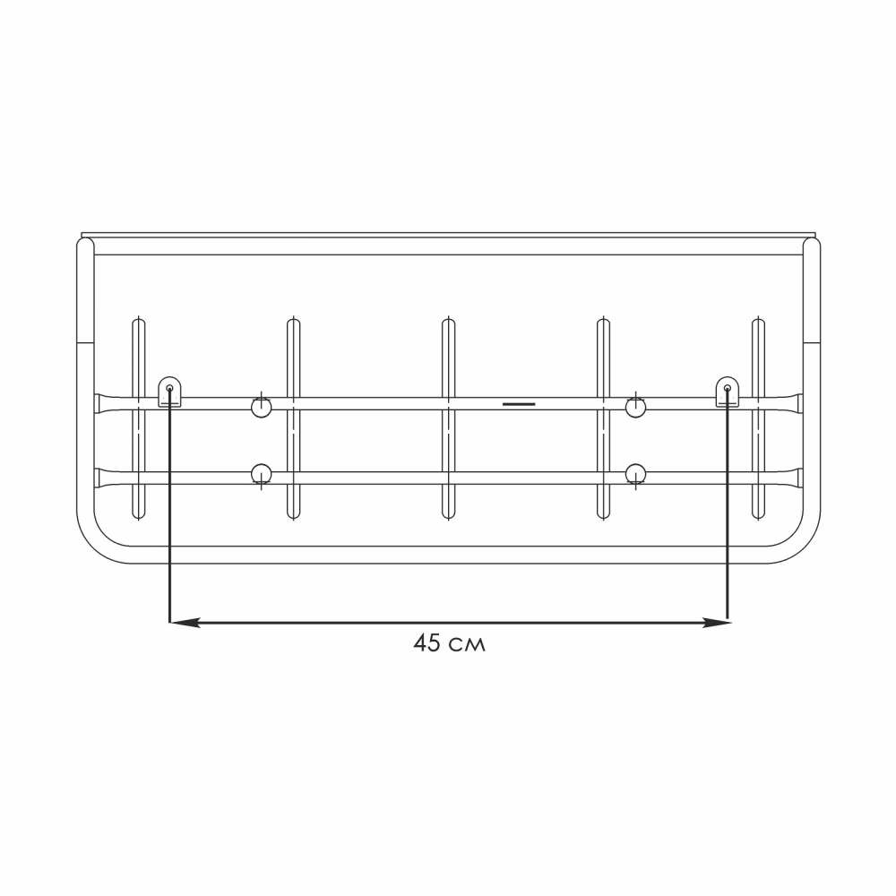Вешалка с полкой 21В (со вставкой кожи) схема