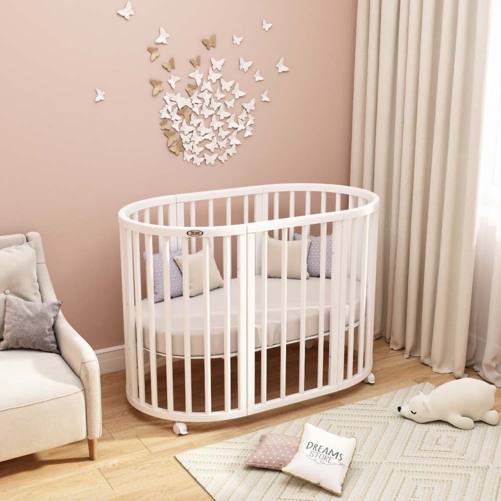 Кроватка-трансформер «Dreams 8в1 Премиум» Белая