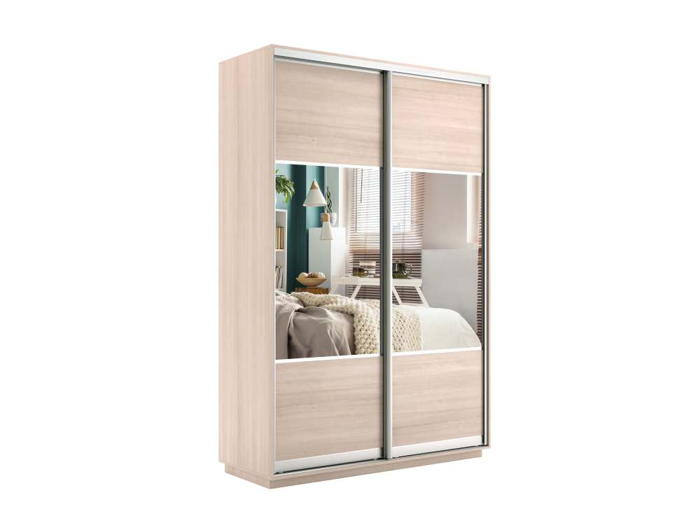 Шкаф-купе «Экспресс Дуо» Комби Дуб молочный