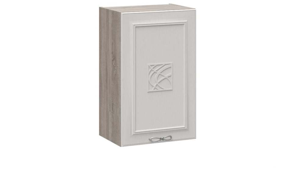 Шкаф навесной с декором «Сабрина» В_72-45_1ДР(Д) Кашемир