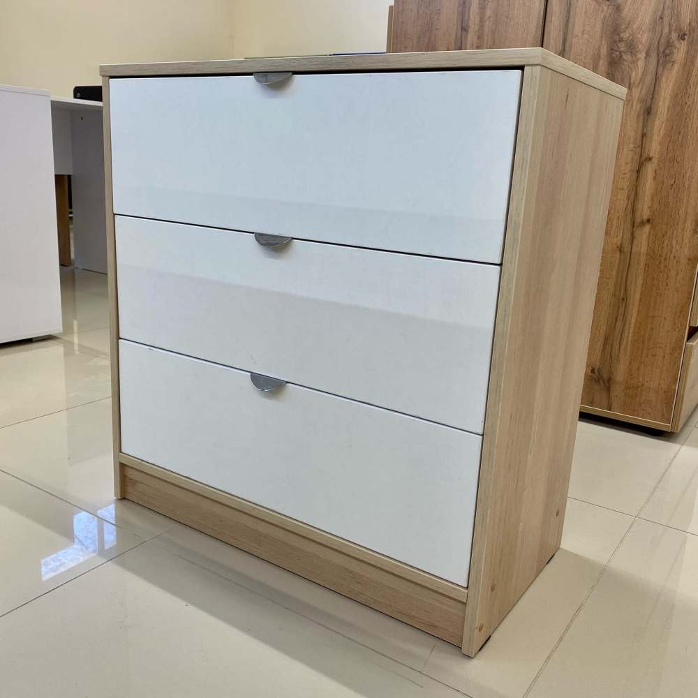 Комод «Дарвис 9 New» Белый/Дуб Артизан