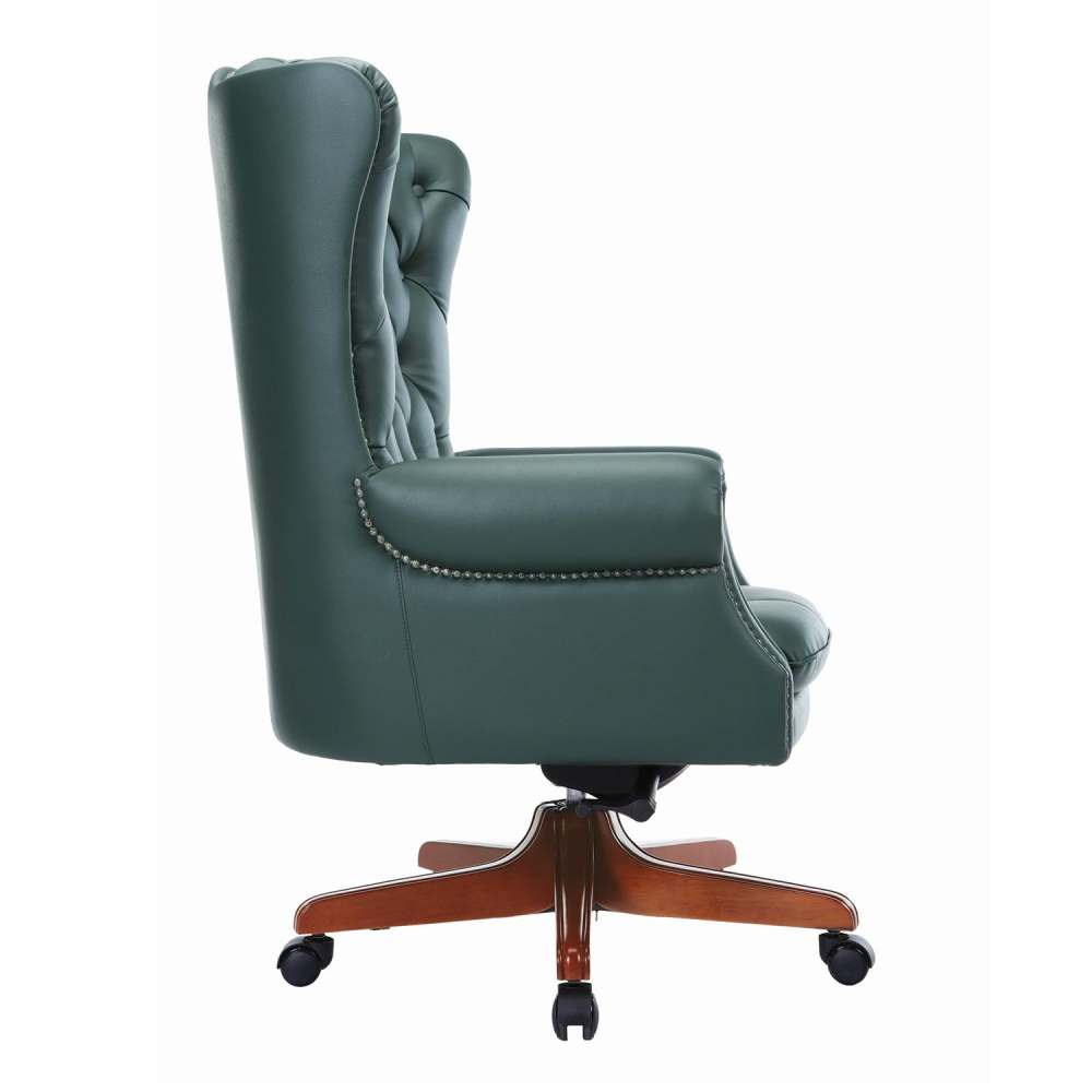 Кресло «084» Кожа зеленая