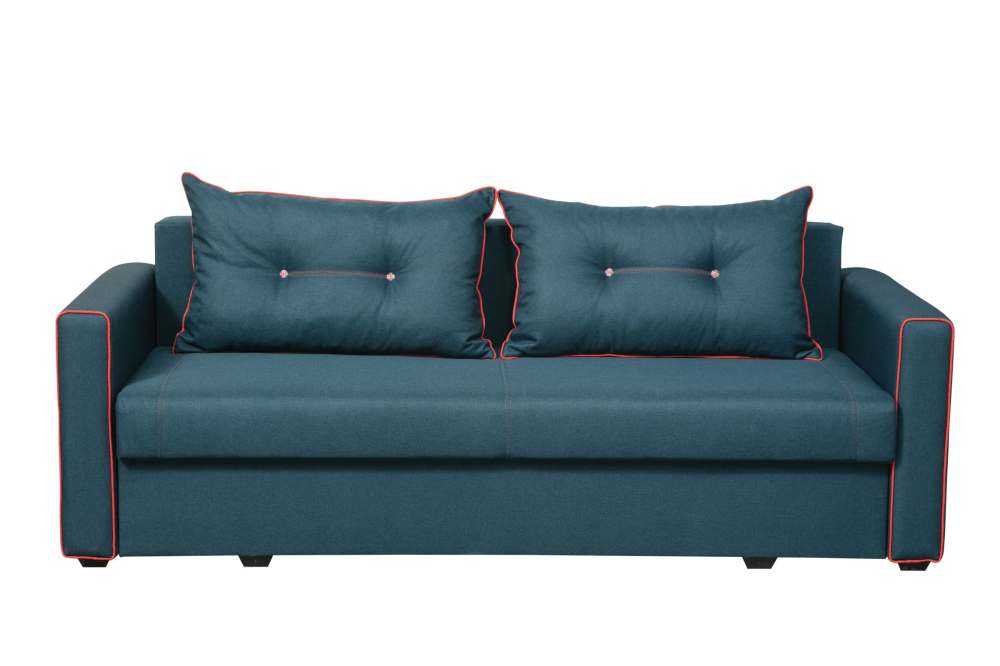 Диван-кровать «Оригами» Жаккард джинс/Жаккард красный