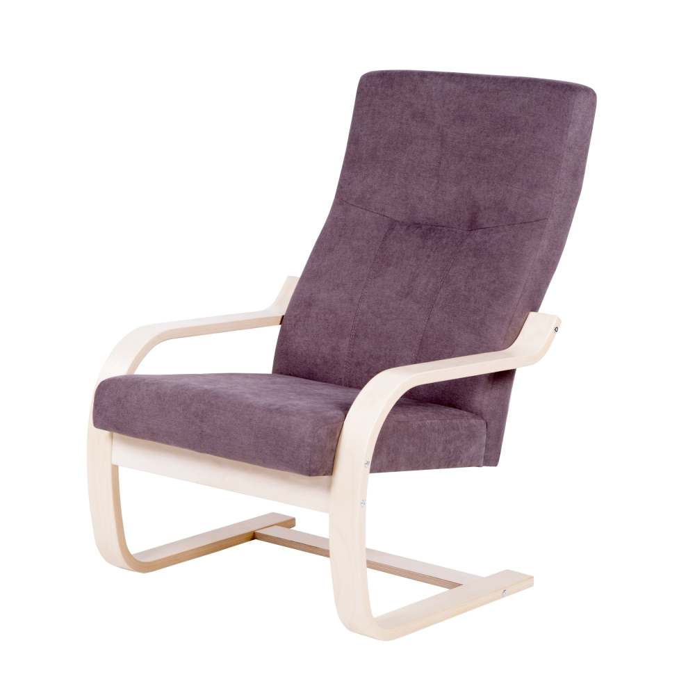 Кресло-качалка «Кристалл» Береза белая/Моно 297