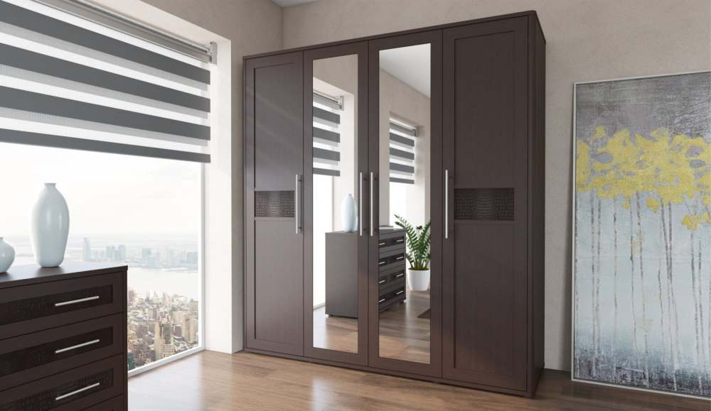 Модульная спальня «Токио» Венге вариант 2 шкаф с зеркалом