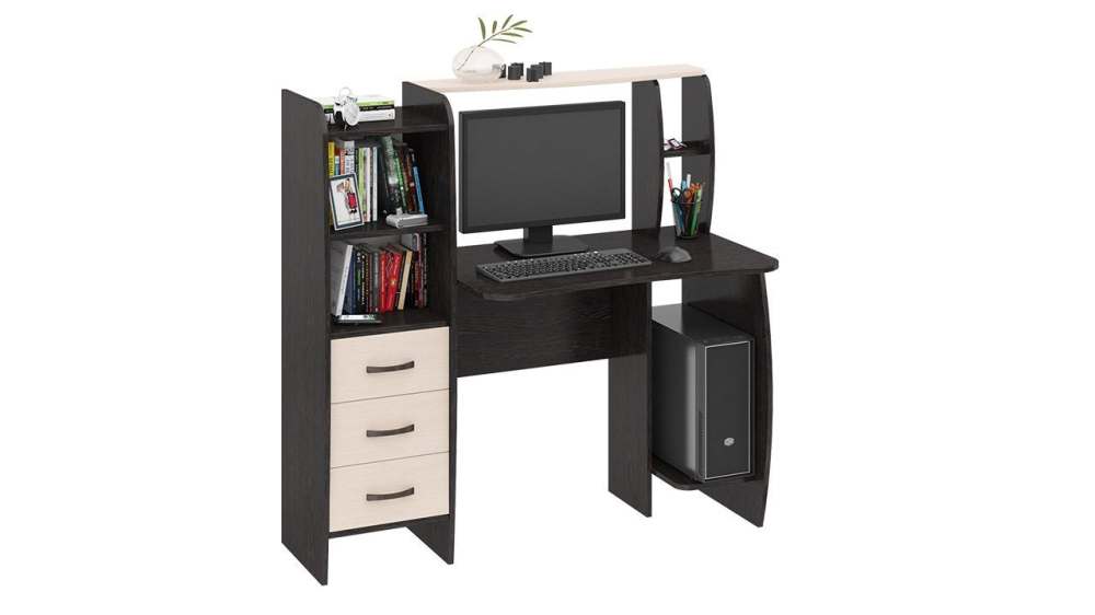 Стол компьютерный «Школьник-Класс М» (Венге цава/дуб молочный)