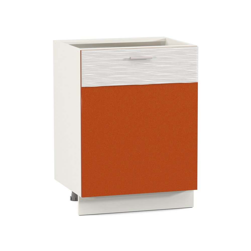 Стол 600 «Жанна» морковный металлик