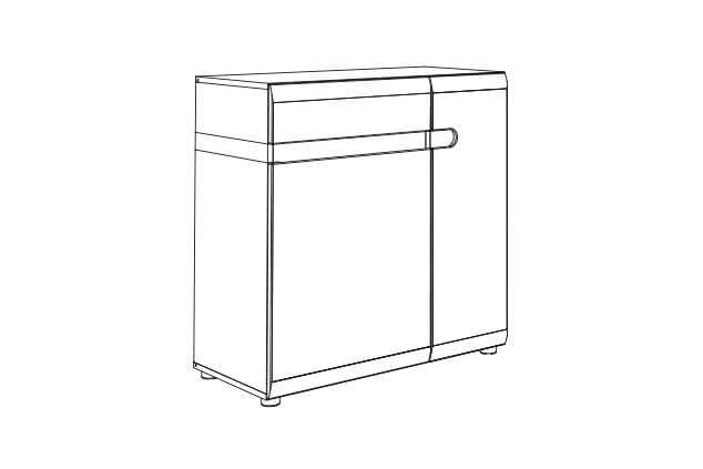 Комод «Линате» 2D-1S/TYP 34