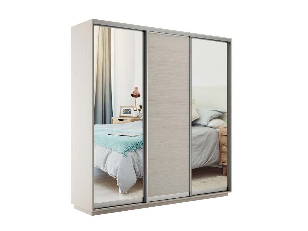 Трехдверный шкаф-купе «Экспресс 45 Трио» Медиум 2 Шимо светлый, высота 220/240 см