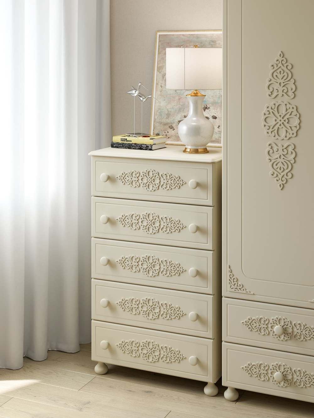 Комод «Ассоль плюс» АС-62 ваниль 