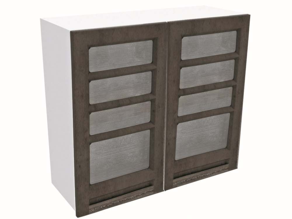 Кухонный шкаф «Грей» ШСТ-80 2-х дверный навесной со стеклом