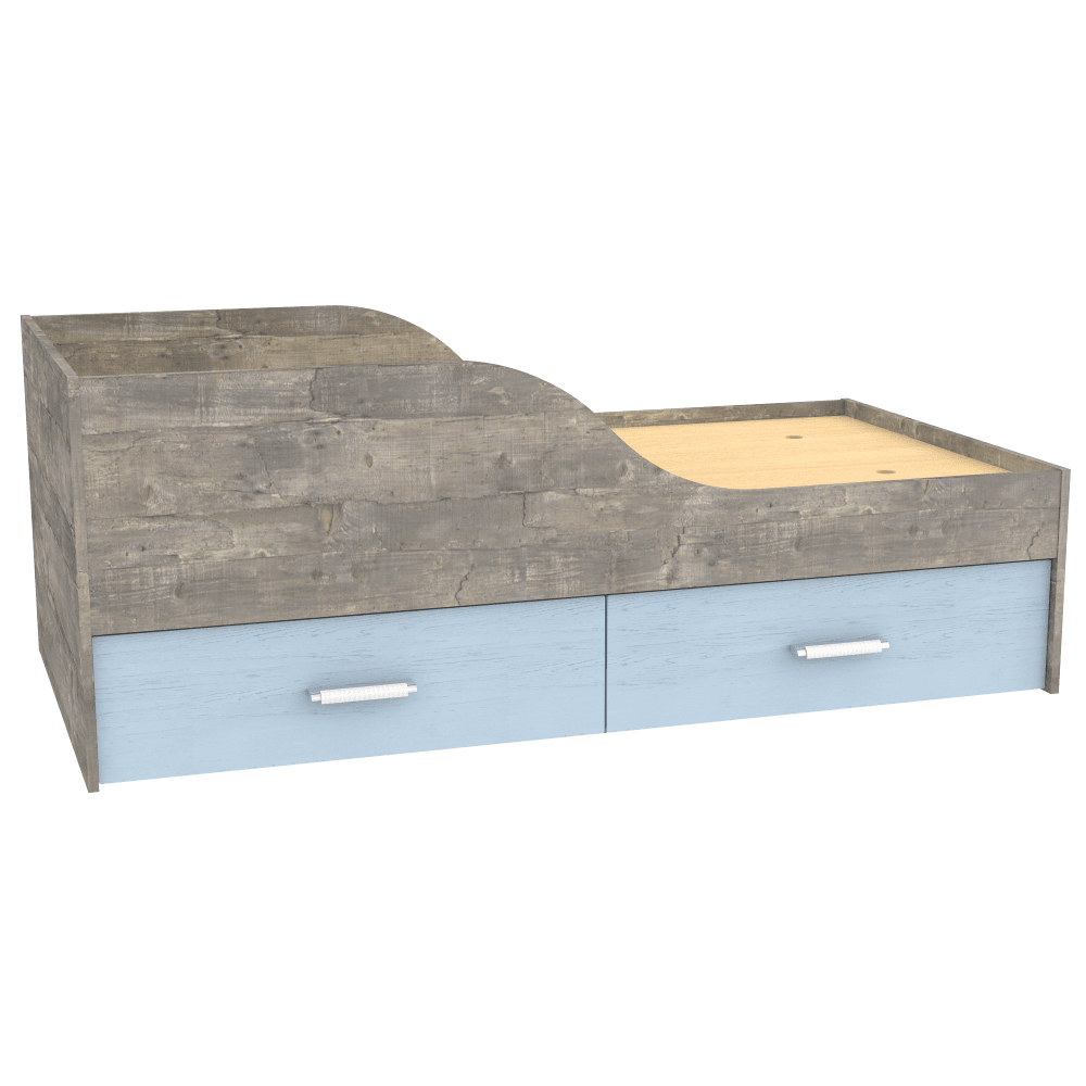 Кровать «Влада» ВЛ - 9К Дуба аррива/деним