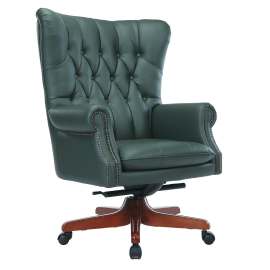 Кресло «082» Кожа зеленая