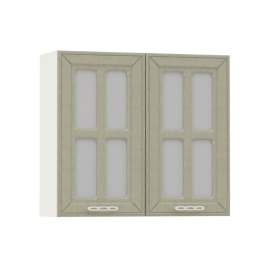 Шкаф навесной 800 2 витрины «Маргарита» имбирь