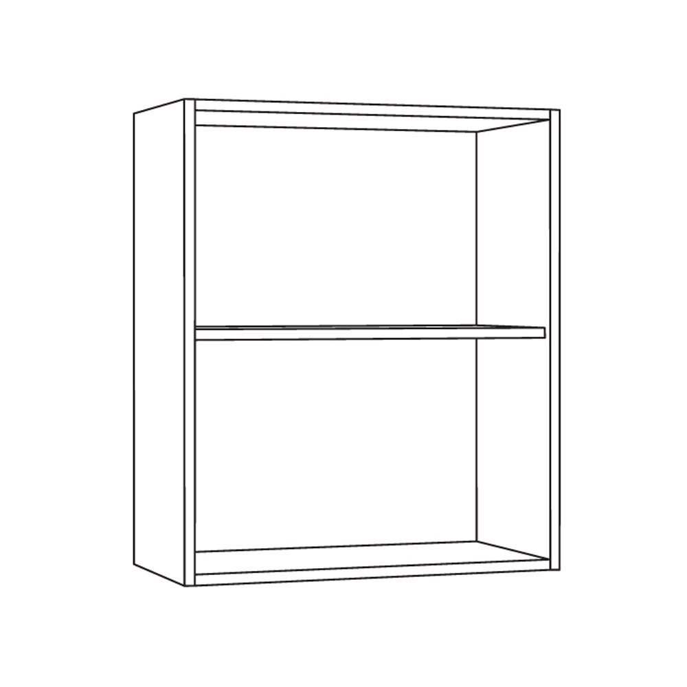 Шкаф навесной 600 «Жанна» морковный металлик