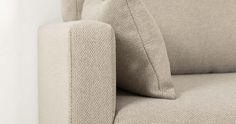 Диван угловой «Дилан» ТД 420 Сага латте (молочный кофейный)