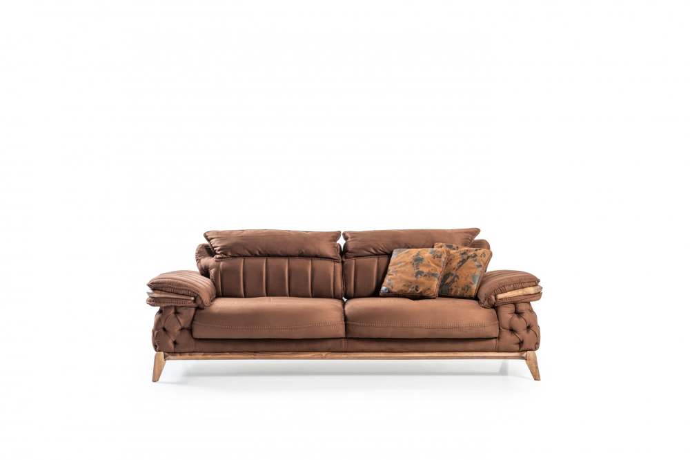 Диван 3х местный «Maserati» без спального места Шоколадный