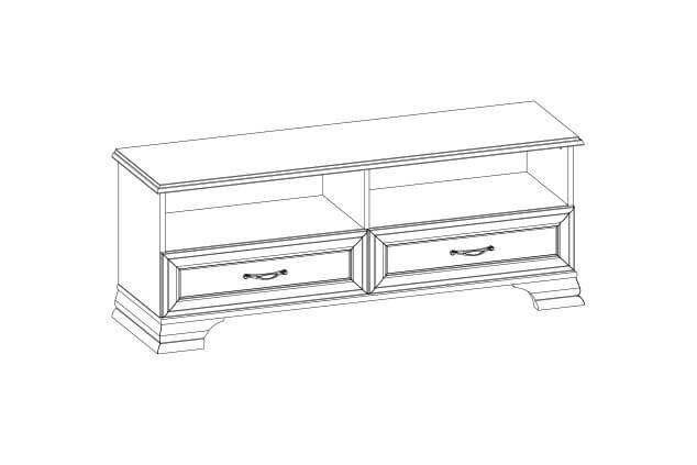 Тумба ТВ «Тиффани» RTV2S2N Каштан