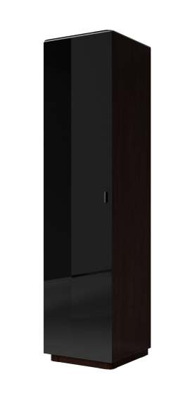 Шкаф «Togo» 1D-L/P 22XTRT typ 17 Венге/Черное стекло