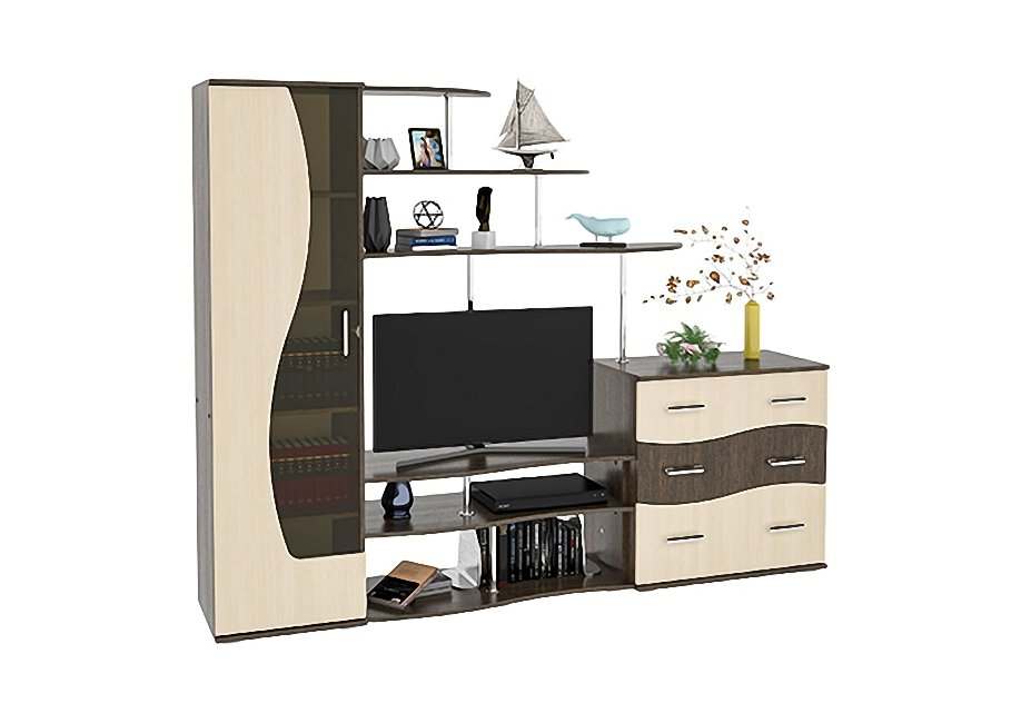 Гостиная «19» Дуб венге/Дуб молочный