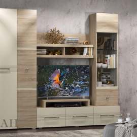 Гостиная «Панна-котта 2» Дуб сонома/Панна котта