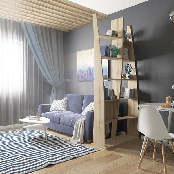 Стеллаж-перегородка «Макао 2» Дуб ирландский, ширина 90 см