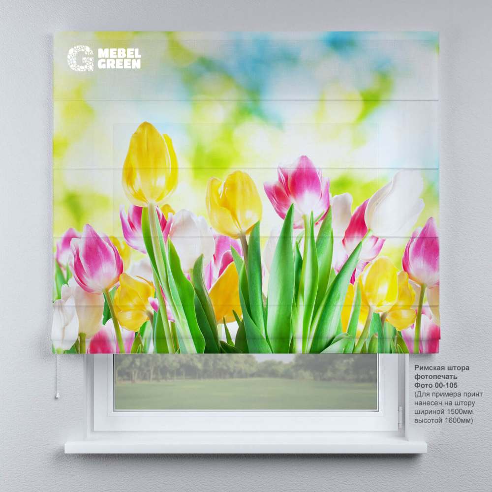 Римская штора для проёма с фотопечатью «00-105»