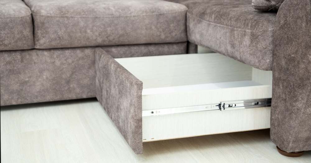 Диван угловой «Фламенко» Кортекс ява серо-коричневый